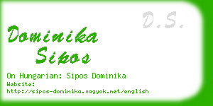 dominika sipos business card